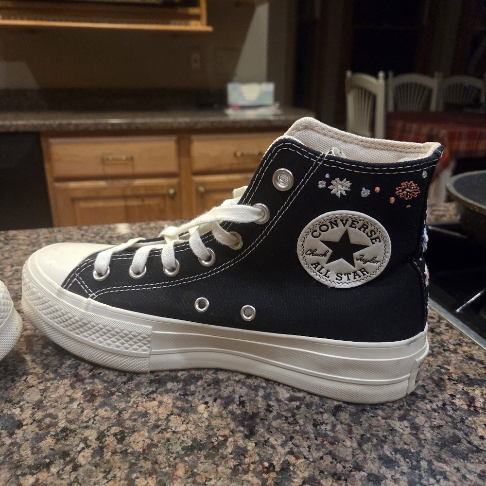 Converse Black, Platform, High-top Sneakers